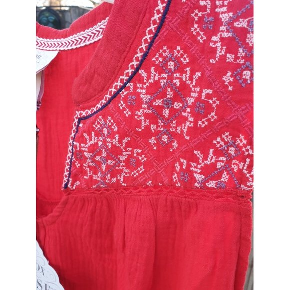 KNOX ROSE Women's Size XXL Top BOHO BLOUSE Shirt w/Embroidered Accents - Picture 3 of 7